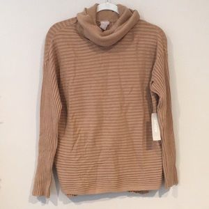 Chico’s light brown turtleneck sweater
